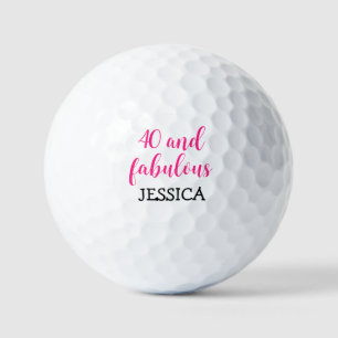 Balles De Golf Anniversaire Femme Golfeur Funny 40e heureux Quart