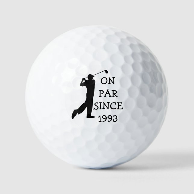 Balles De Golf Anniversaire Golfer Funny 30e heureux papa Par (Recto)