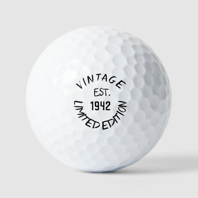 Balles De Golf Anniversaire Golfer Funny 80ème heureux Papa Golf  (Recto)