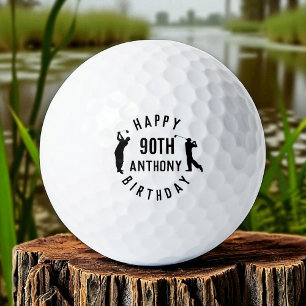 Balles De Golf Anniversaire Golfer Funny 90ème heureux Papa Golf