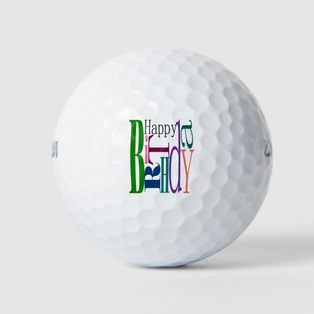 Balles De Golf anniversaire heureux (Devant)