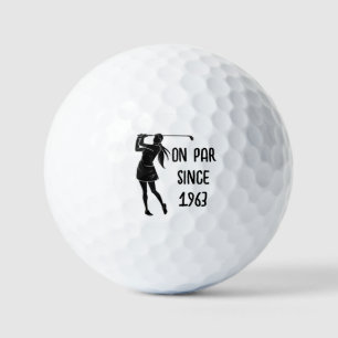Balles De Golf Anniversaire Lady Golfer Funny 60e heureux Par Pou