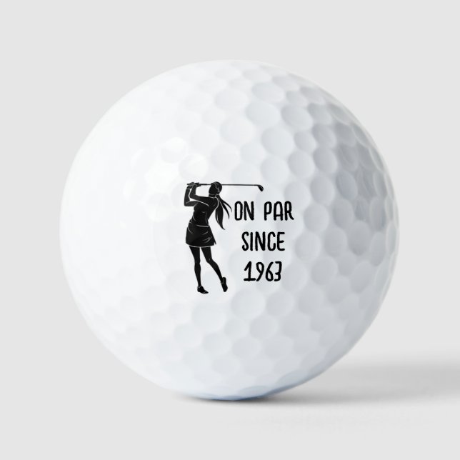 Balles De Golf Anniversaire Lady Golfer Funny 60e heureux Par Pou (Recto)