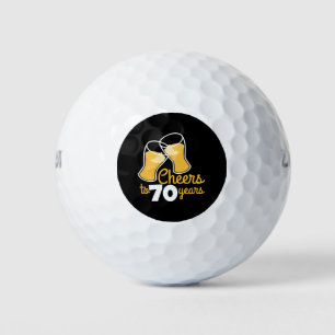 Balles De Golf Anniversaire Soirée à 70 ans heureux Bière Anniver