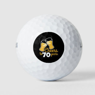 Balles De Golf Anniversaire Soirée à 70 ans heureux Bière Anniver