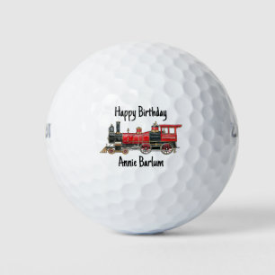 Balles de Golf Anniversaire Train Vintage Esthétiq