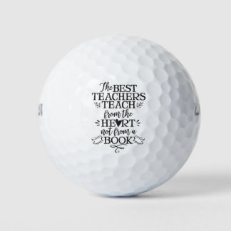 Balles De Golf Appréciation de l'enseignant Cadeau Enseigner Coeu