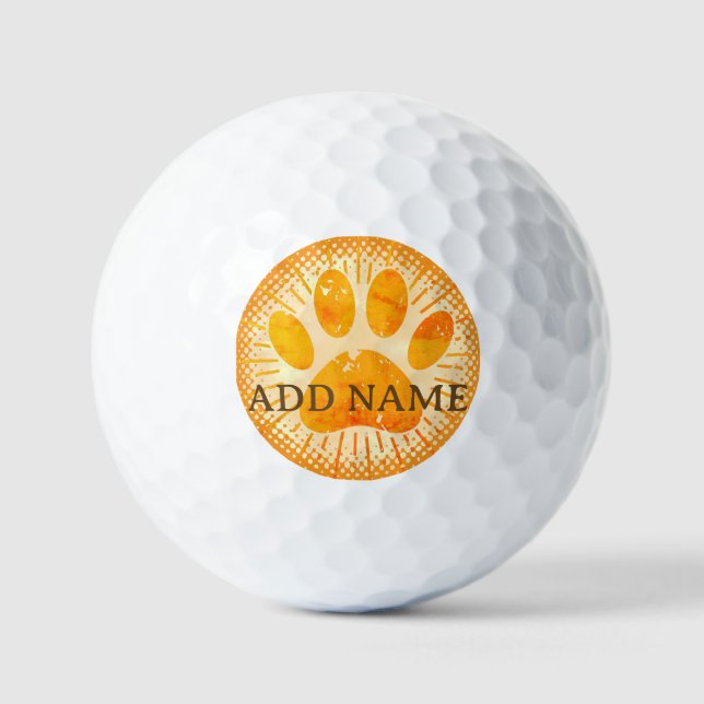 Balles De Golf Aquarelle brute de rayon de soleil détendue Imprim (Recto)