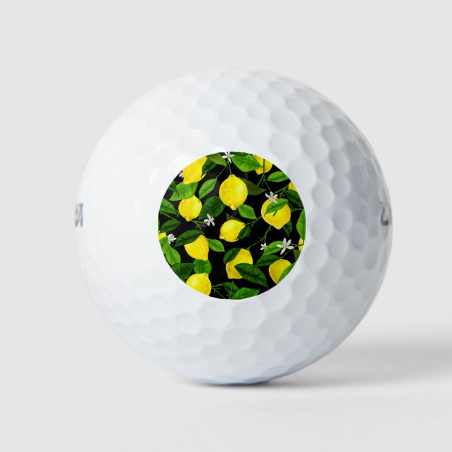 Balles De Golf Aquarelle Citron 2 (Devant)
