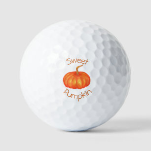 Balles De Golf Aquarelle citrouille orange doux