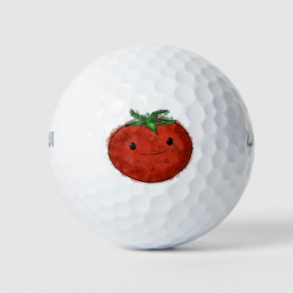 Balles De Golf Aquarelle de tomate mignonne