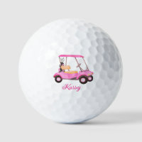 Aquarelle rose Personnalisé Golf Panier Balls de G