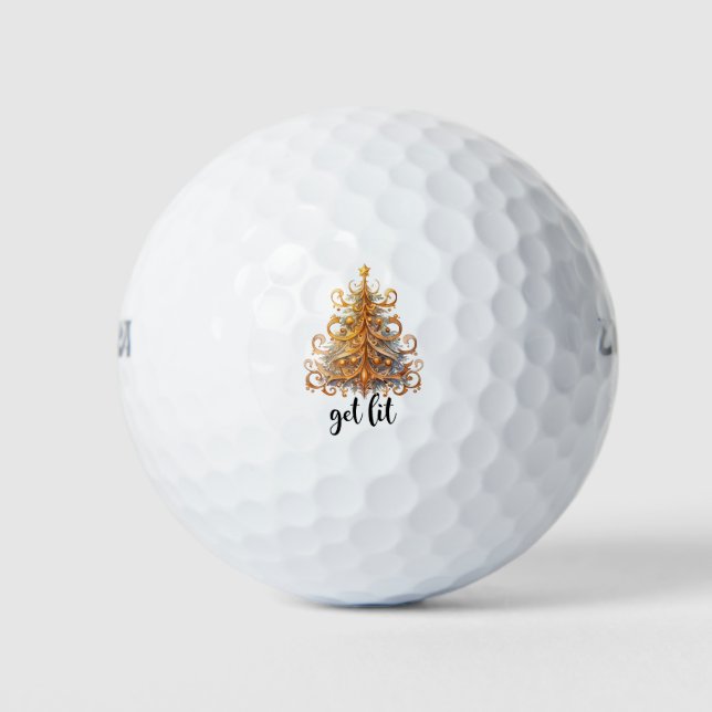 Balles De Golf Arbre de Noël allumé (Devant)