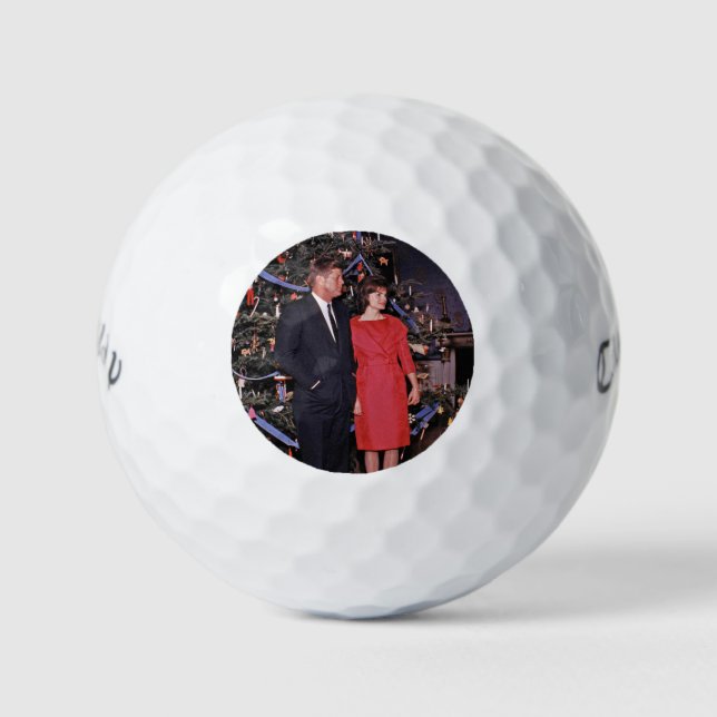 Balles De Golf Arbre de Noël Président John Kennedy & Jacqueline (Devant)