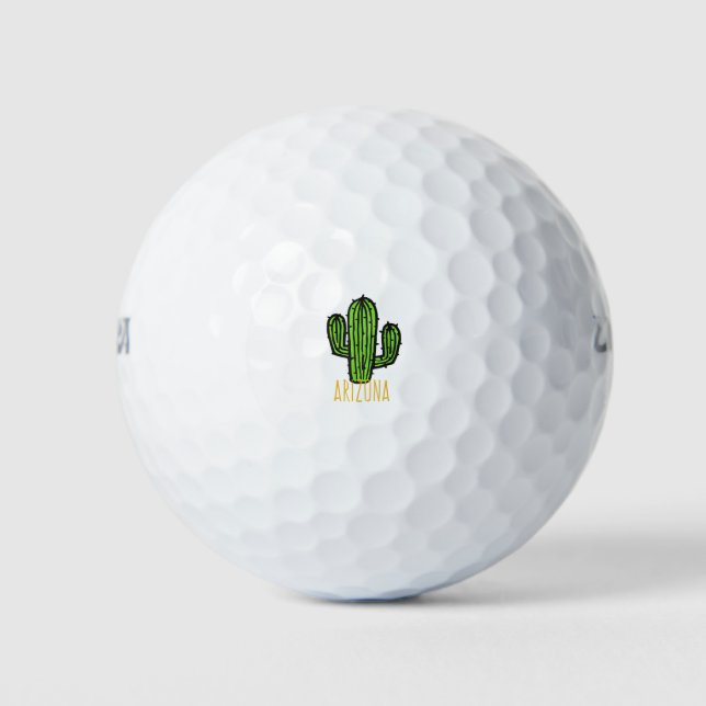 Balles De Golf Arizona Cactus - AZ Souvenir (Devant)
