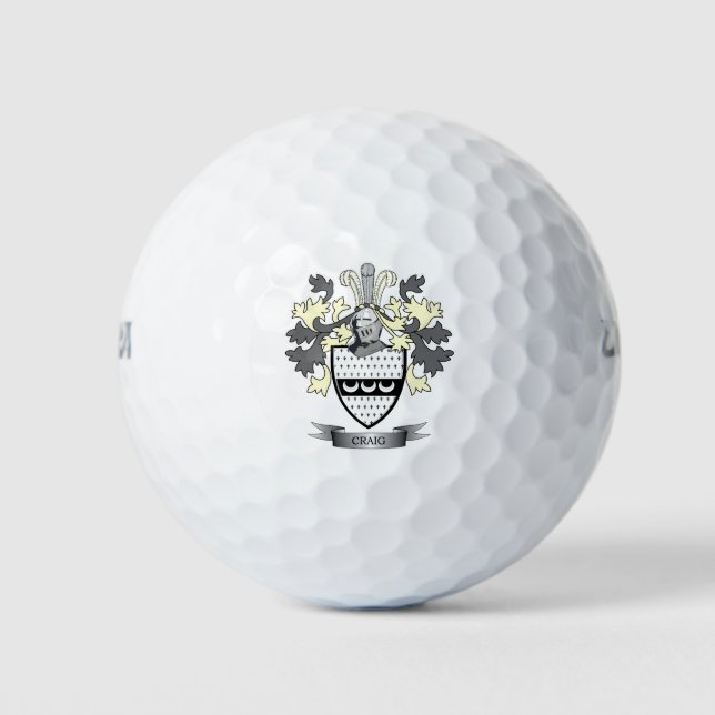 Balles De Golf Armoiries de Craig Family Crest (Devant)