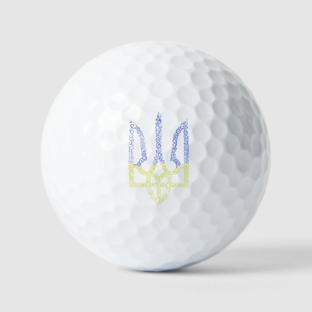 Balles De Golf Armoiries de l'Ukraine trident motif de la spirale (Recto)