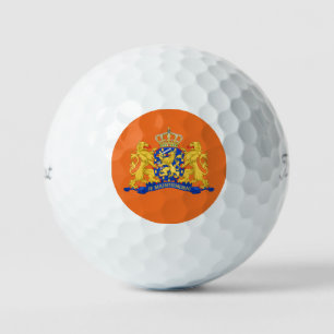 Balles De Golf Armoiries de Pays-Bas sur Orange tpv1 gbcnt