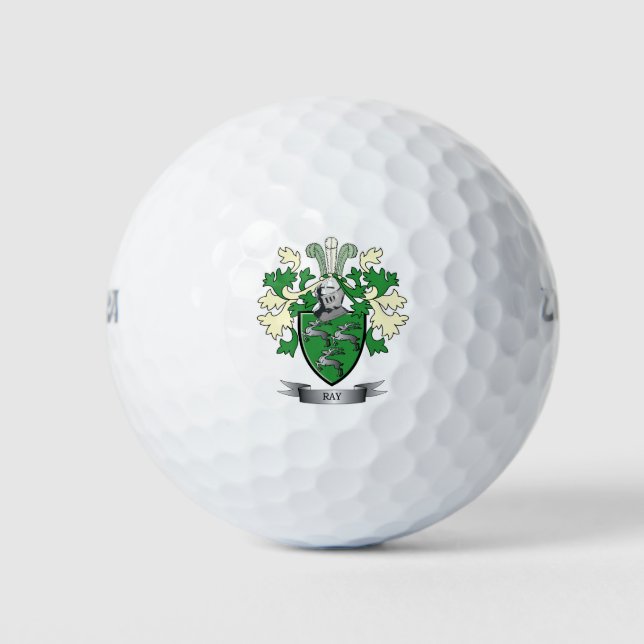 Balles De Golf Armoiries de Ray Family Crest (Devant)