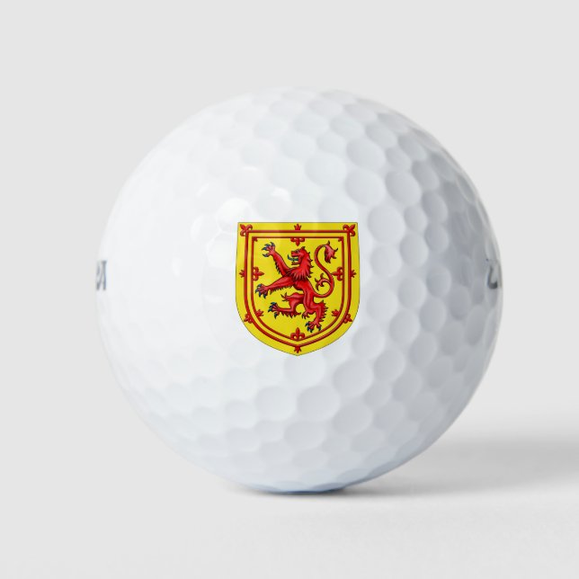 Balles De Golf Armoiries Rampant Lion D'Écosse (Devant)