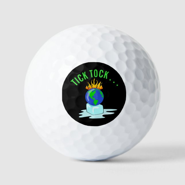 Balles De Golf Arrêtez le choc Réchauffement climatique du change (Recto)