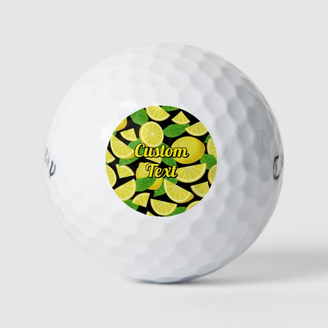 Balles De Golf Arrière - plan citron (Devant)