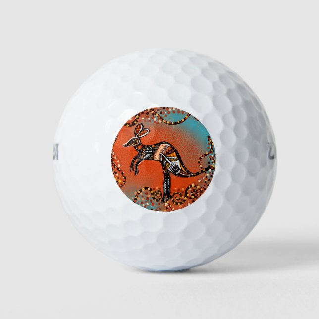 BALLES DE GOLF ART AUSTRALIEN (Devant)