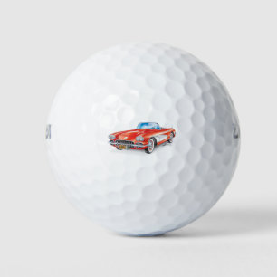 BALLES DE GOLF ART AUTOMOBILE DE VETTE ÉLÉGANT