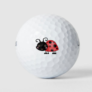 Balles De Golf Art de bande dessinée d'insecte de coccinelle