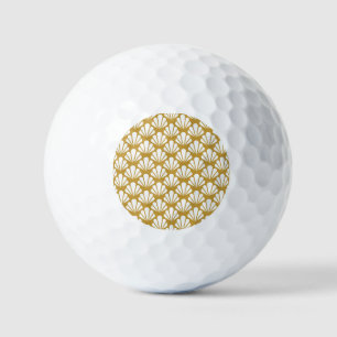 Balles De Golf Art Déco, motif aux motifs géométriques et fleuris