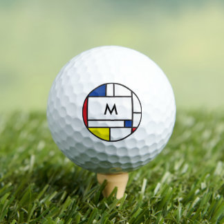 Balles De Golf Art Moderne Géométrique Minimaliste De Stijl Mondr