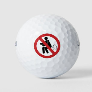 Balles De Golf AUCUN ⚠ thaïlandais drôle de signe de toilette de