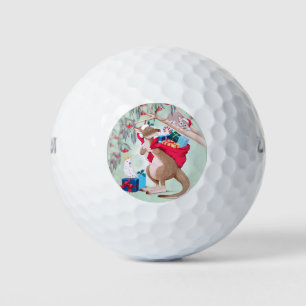 Balles De Golf Australie Noël Kangaroo Rouge Vert bleu