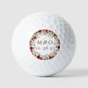 Balles De Golf Automne Mix Aquarelle Floral Wedding Faveurs