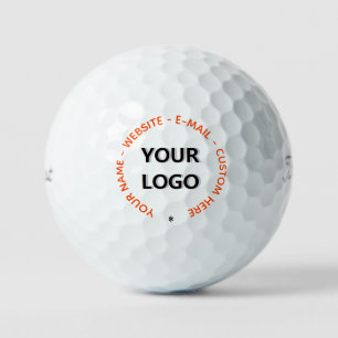 Balles de golf avec logo et texte personnalisés de
