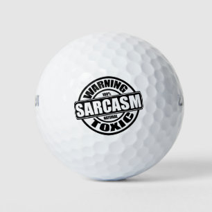 Balles De Golf Avertissement Toxique Sarcasme drôle