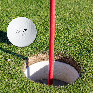 Balles De Golf Avion & Contre-jour en forme de cœur Voyage Vacanc