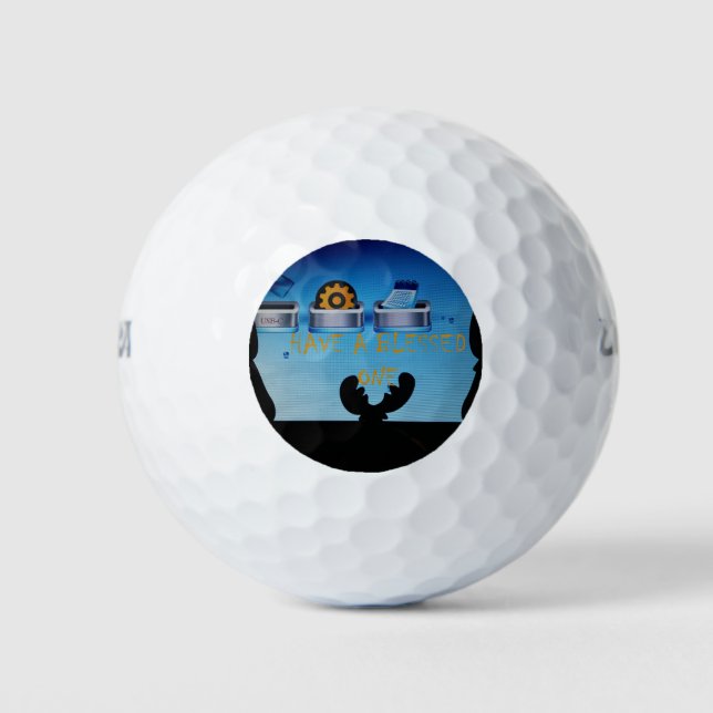 Balles De Golf Ayez un joyeux Noël de Noël - Un numérique festif (Devant)