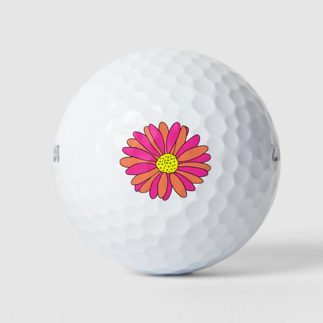 Balles De Golf Baise orange rose chaud (Devant)
