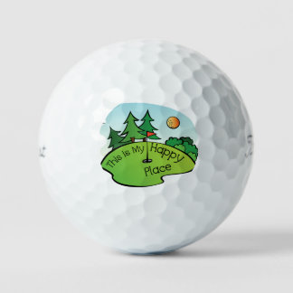 Balles De Golf Bal de golf avec ceci est MON ENDROIT HEUREUX.