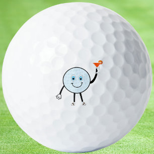 Balles De Golf Bal de golf Cartoon tenant Cocktail Orange Martini