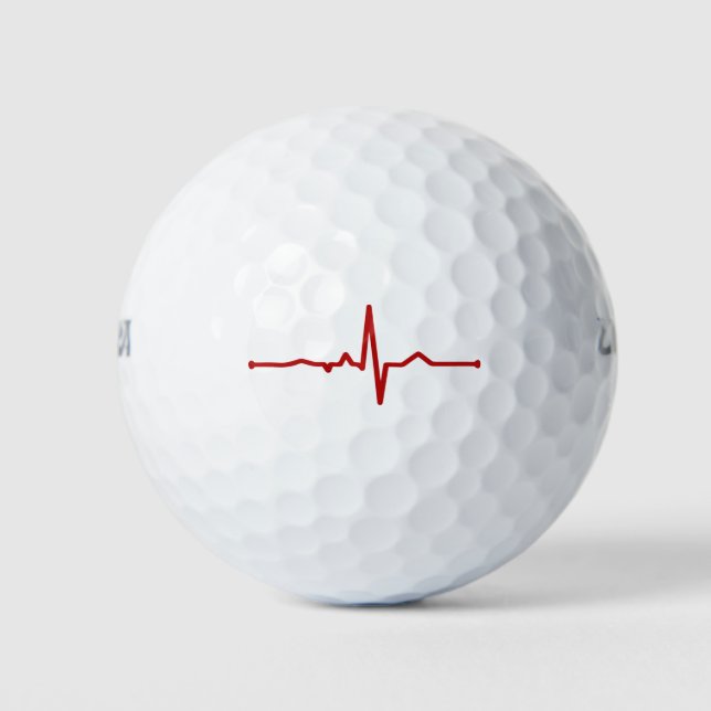 Balles De Golf Bal de golf EKG Heartbeat (Devant)
