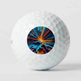 Balles De Golf Ballons de golf Abstraits multicolores