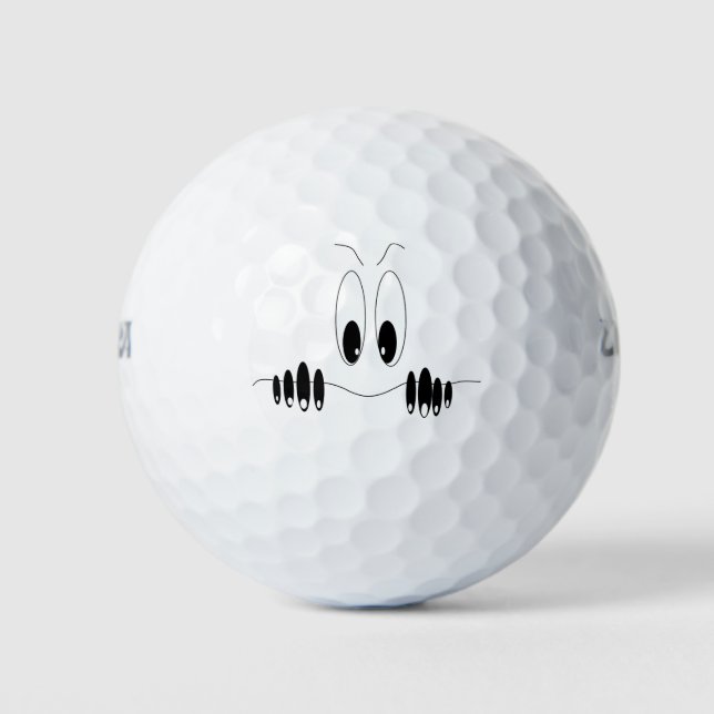 Balles De Golf Ballons de golf amusants avec des yeux de curiosit (Devant)