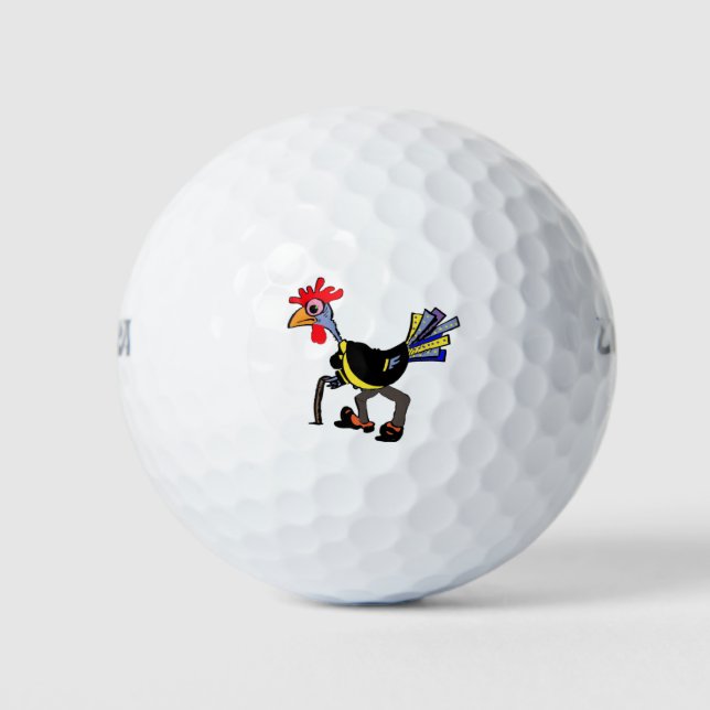 Balles De Golf Ballons de golf amusants pour un "Old Rooster" (Devant)