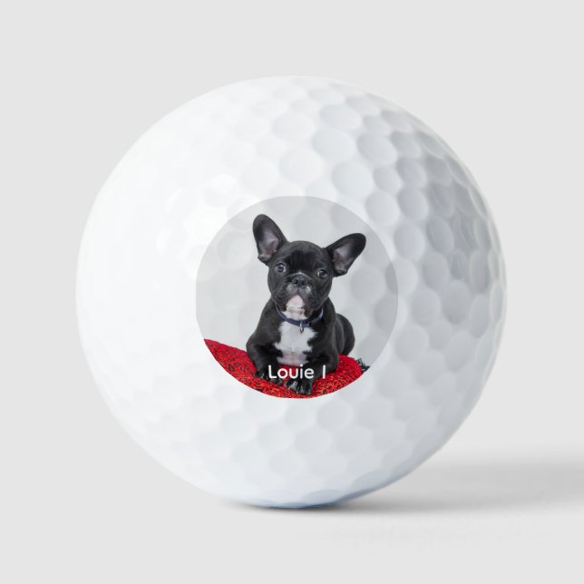 Balles De Golf Ballons de golf de Bulldog Noir mignon (Recto)