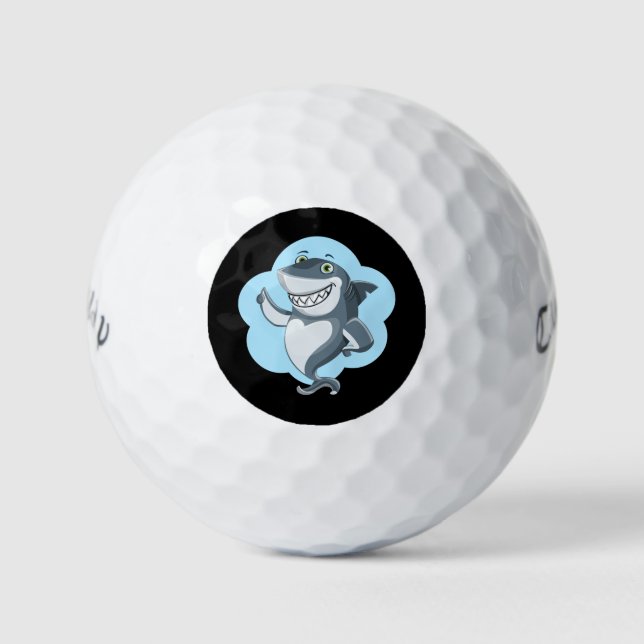 Balles De Golf Ballons de golf de requin amusant (Devant)