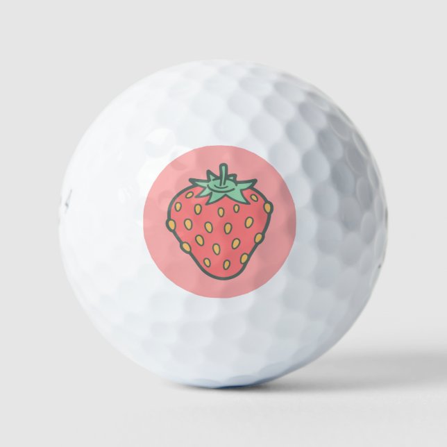 Balles De Golf Ballons de golf de Strawberry Icon (Devant)