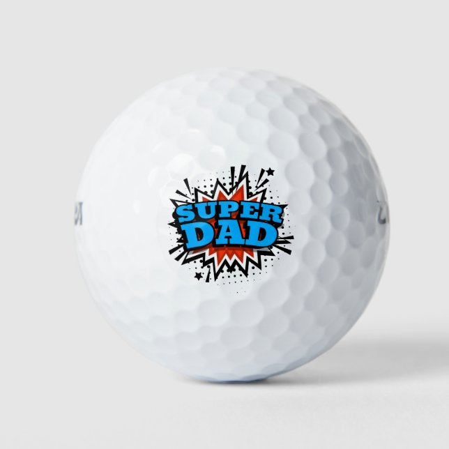 Balles De Golf Ballons de golf Super Papa (Devant)