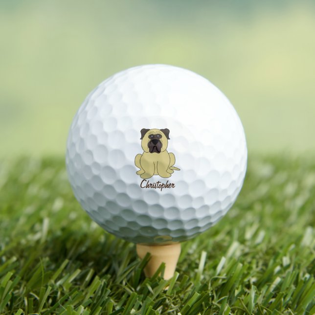 Balles De Golf Balls de golf Bullmastiff Chien Design (T-shirt Insitu)